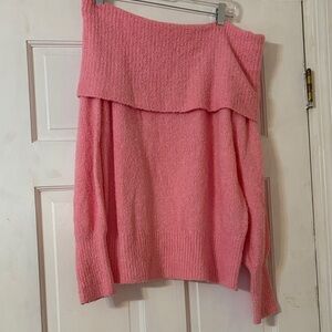 Lilly Pulitzer Off-Shoulder Sweater in Vibrant Pink